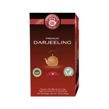 Teekanne Premium Darjeeling, Schwarztee, Teebeutel im Kuvert, 2. Entnahmefach/displaytauglich